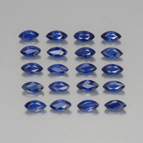 カラットの天然ブルーサファイア（5.1×2.6 mm・マーキス）
