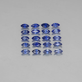 カラットの天然ディープブルーサファイア（5×2.6 mm・マーキス）