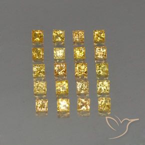 3.14カラットの天然ゴールデンサファイア（2.8×2.7 mm・四角）