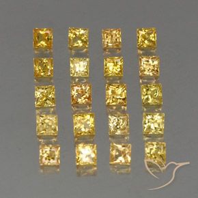 3.14カラットの天然ゴールデンサファイア（2.8×2.7 mm・四角）
