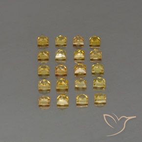 3.14カラットの天然ゴールデンサファイア（2.8×2.7 mm・四角）