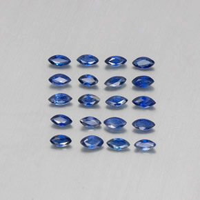 カラットの天然ディープブルーサファイア（4×2 mm・マーキス）