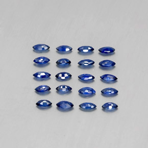 カラットの天然ディープブルーサファイア（4×2 mm・マーキス）