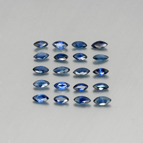 カラットの天然ブルーサファイア（4×2.1 mm・マーキス）