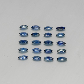 カラットの天然ブルーサファイア（4×2.1 mm・マーキス）