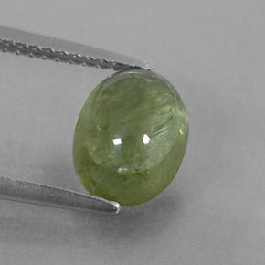 3.07カラットの天然グリーンサファイア（8.9×7.1 mm・透明）