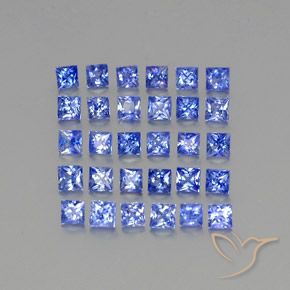 2.74カラットの天然パステルブルーサファイア（2.3×2.2 mm・四角）