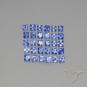 4.09カラットの天然ミディアムネイビーブルーサファイア（2.8×2.7 mm・四角）