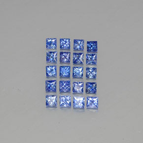 カラットの天然ブルーサファイア（2.9×2.9 mm・四角）