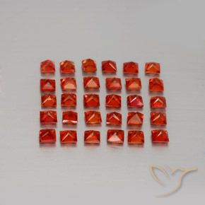 2.51カラットの天然明るい赤サファイア（2.3×2.3 mm・四角）