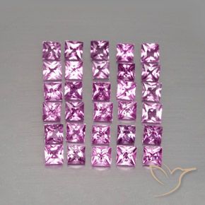 Shop natural 3.48ct 薄いロイヤルパープルピンク サファイア gems, 四角形, from マダガスカル at GemSelect. In stock, global shipping!