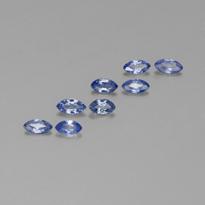 カラットの天然ブルーサファイア（4.5×2.3 mm・マーキス）