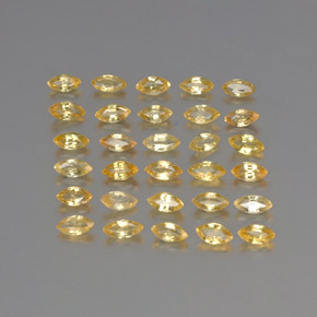 3.37カラットの天然ゴールデンイエローサファイア（3.8×2 mm・マーキス）