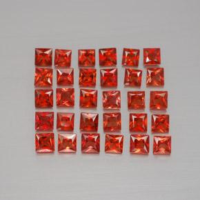 3.22カラットの天然ファイアレッドサファイア（2.5×2.5 mm・四角）