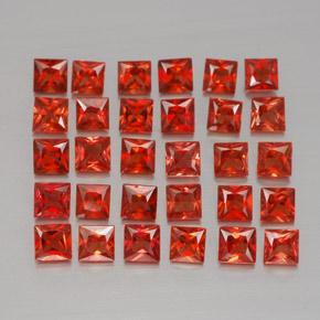 3.22カラットの天然ファイアレッドサファイア（2.5×2.5 mm・四角）