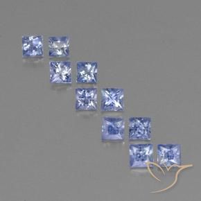 2.51カラットの天然ライトブルーサファイア（3.3×3.3 mm・四角）