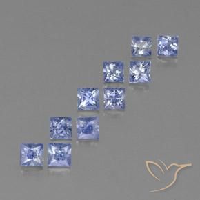 2.51カラットの天然ライトブルーサファイア（3.3×3.3 mm・四角）