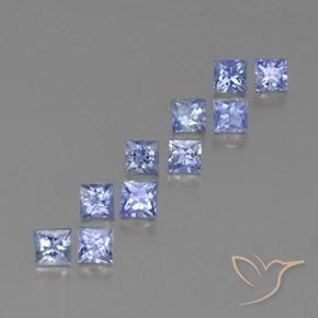 2.56カラットの天然パステルブルーサファイア（3.2×3.2 mm・四角）