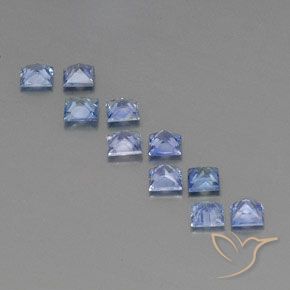 2.64カラットの天然ベイビーブルーサファイア（3.3×3.3 mm・四角）