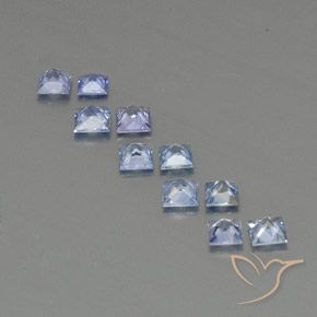 2.16カラットの天然薄いパープルがかったブルーサファイア（3×2.9 mm・四角）