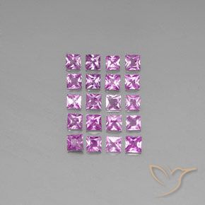 Shop natural 3.50ct ピンクがかったパープル サファイア gems, 四角形, from マダガスカル at GemSelect. In stock, global shipping!