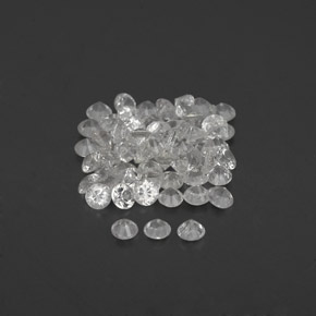 カラットの天然ホワイトサファイア（1.60 mm・ラウンドカット）