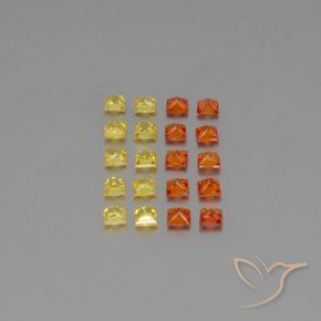 2.73カラットの天然マルチカラーサファイア（2.7×2.7 mm・四角）