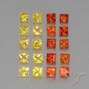 2.63カラットの天然マルチカラーサファイア（2.7×2.7 mm・四角）