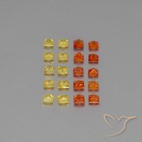 2.63カラットの天然マルチカラーサファイア（2.7×2.7 mm・四角）