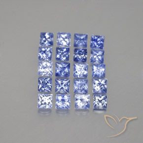 3.14カラットの天然エレクトリックパープルブルーサファイア（2.8×2.7 mm・四角）