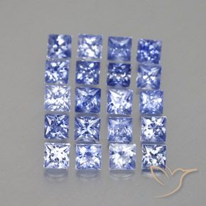 3.14カラットの天然エレクトリックパープルブルーサファイア（2.8×2.7 mm・四角）