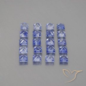 3.14カラットの天然エレクトリックパープルブルーサファイア（2.8×2.7 mm・四角）