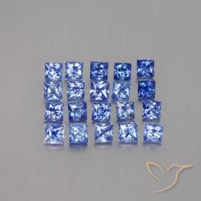2.80カラットの天然ミディアムダークブルーサファイア（2.7×2.7 mm・四角）