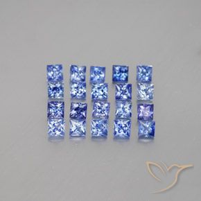 1.99カラットの天然パステルブルーサファイア（2.4×2.3 mm・四角）