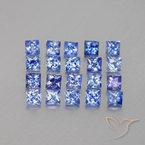 1.99カラットの天然パステルブルーサファイア（2.4×2.3 mm・四角）