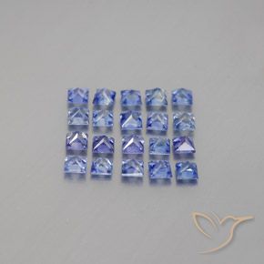 1.99カラットの天然パステルブルーサファイア（2.4×2.3 mm・四角）