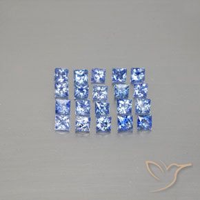 2.53カラットの天然パステルブルーサファイア（2.7×2.6 mm・四角）