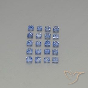 1.86カラットの天然パステルブルーサファイア（2.3×2.3 mm・四角）