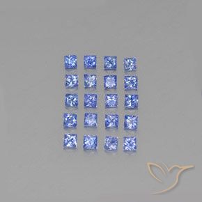1.75カラットの天然パステルブルーサファイア（2.3×2.2 mm・四角）