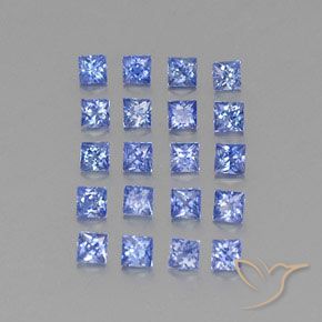 1.75カラットの天然パステルブルーサファイア（2.3×2.2 mm・四角）
