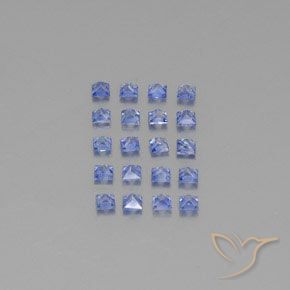 1.75カラットの天然パステルブルーサファイア（2.3×2.2 mm・四角）