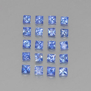 2.00カラットの天然パステルブルーサファイア（2.4×2.4 mm・四角）