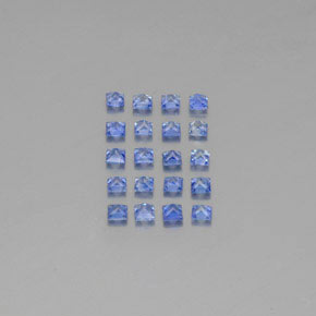 2.00カラットの天然パステルブルーサファイア（2.4×2.4 mm・四角）