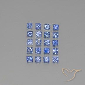 2.54カラットの天然パステルブルーサファイア（2.7×2.6 mm・四角）