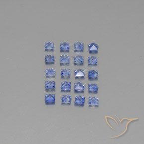 2.54カラットの天然パステルブルーサファイア（2.7×2.6 mm・四角）
