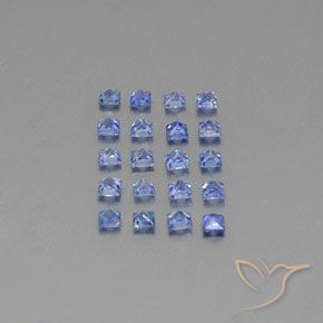 1.74カラットの天然パステルブルーサファイア（2.2×2.2 mm・四角）