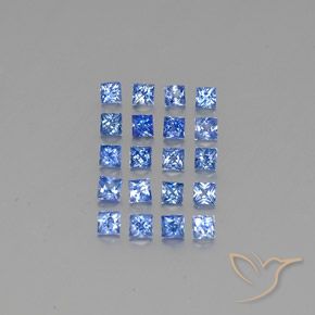 1.89カラットの天然ミディアムダークブルーサファイア（2.3×2.3 mm・四角）