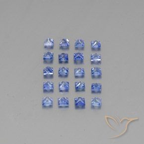 1.89カラットの天然ミディアムダークブルーサファイア（2.3×2.3 mm・四角）