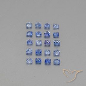 1.77カラットの天然パステルブルーサファイア（2.3×2.3 mm・四角）