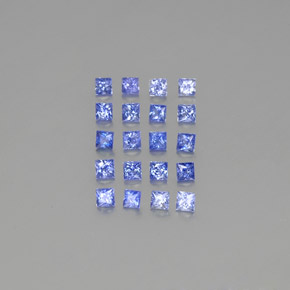 1.63カラットの天然ディープブルーサファイア（2.2×2.2 mm・四角）